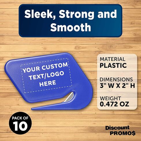 Custom Translucent Plastic Letter Openers Set of 50, Personalized Bulk Pack - Perfect for Home or Office - TBlue in Kuwait