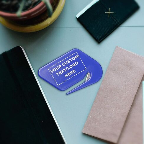 Custom Translucent Plastic Letter Openers Set of 50, Personalized Bulk Pack - Perfect for Home or Office - TBlue in Kuwait