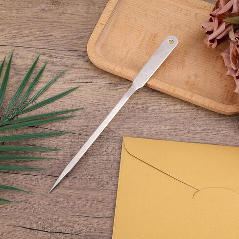 4pcs Letter Opener Envelope Slitter, Stainless Steel Mail Opener Tool Envelope Wrapping Paper Cutter for Home Office School Opening Mail Gift Wrap (Silver) in Saudi Arabia