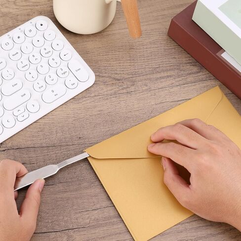 4pcs Letter Opener Envelope Slitter, Stainless Steel Mail Opener Tool Envelope Wrapping Paper Cutter for Home Office School Opening Mail Gift Wrap (Silver) in Saudi Arabia