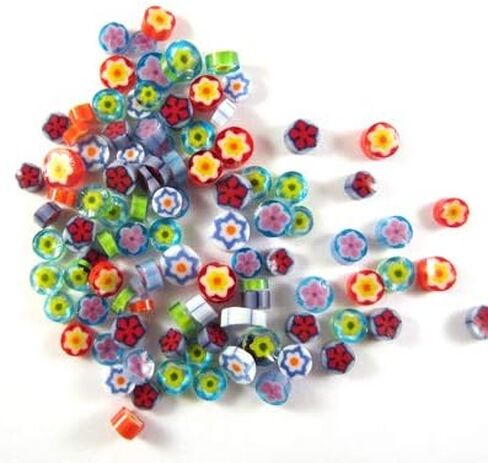 Assorted Floral Mix Murrine ASRT-FL Millefiori COE 90 Glacial Art Glass in Saudi Arabia