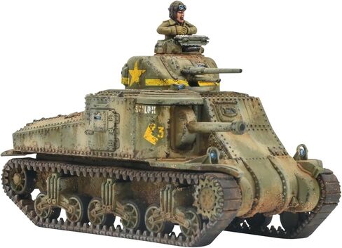 Warlord Bolt Action M3 Lee Medium Tank 1:56 Tabletop Miniatures - Plastic Paintable Miniature WWII Soldiers Set, Unpainted Table Top 28mm Military Minifigures for Adults - Gaming Figurines in Saudi Arabia