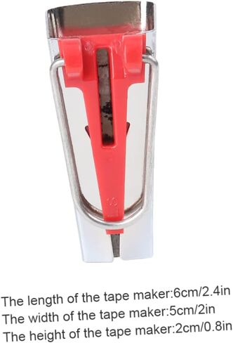 Gadpiparty 2pcs Bias Tape Maker Kit Fabric Binding Tool for Quilting and Sewing Projects Automatic Bias Tape Folding Efficient Crafting Red in Saudi Arabia