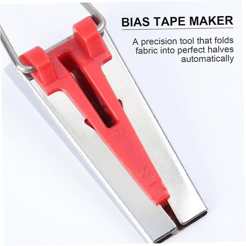 Gadpiparty 2pcs Bias Tape Maker Kit Fabric Binding Tool for Quilting and Sewing Projects Automatic Bias Tape Folding Efficient Crafting Red in Saudi Arabia