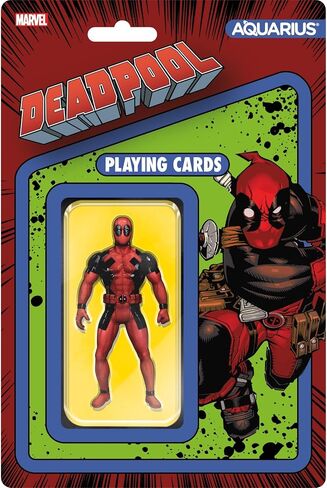 AQUARIUS Marvel Deadpool Premium Playing Cards – Deadpool Themed Deck of Cards for Your Favorite Card Games - Officially Licensed Deadpool Merchandise & Collectibles in Saudi Arabia