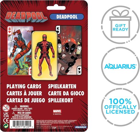 AQUARIUS Marvel Deadpool Premium Playing Cards – Deadpool Themed Deck of Cards for Your Favorite Card Games - Officially Licensed Deadpool Merchandise & Collectibles in Saudi Arabia