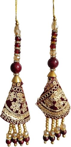 Beaded Blouse Tassels Saree Latkans Accessory Craft Sewing (Dark Coffee) in Saudi Arabia