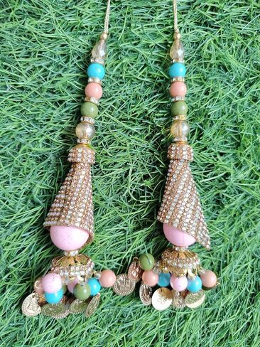 Beaded Blouse Tassels Saree Latkans Accessory Craft Sewing (Dark Coffee) in Saudi Arabia