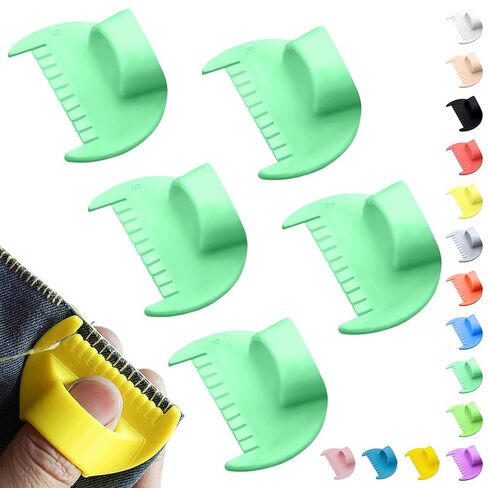 4mm Seam Guide for Hand Sewing Edge Lockranding Tool, Sewing Needle Gauge Measuring Tool, Mini Finger Ruler Kit Ideal for Leather/Fabric/Craft Sew, Blue 1 Pcs in Kuwait