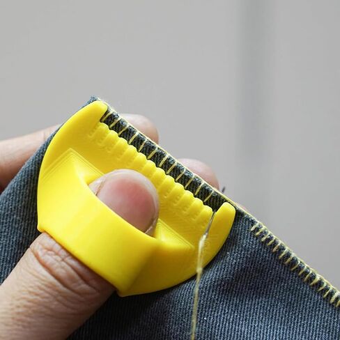 4mm Seam Guide for Hand Sewing Edge Lockranding Tool, Sewing Needle Gauge Measuring Tool, Mini Finger Ruler Kit Ideal for Leather/Fabric/Craft Sew, Blue 1 Pcs in Kuwait