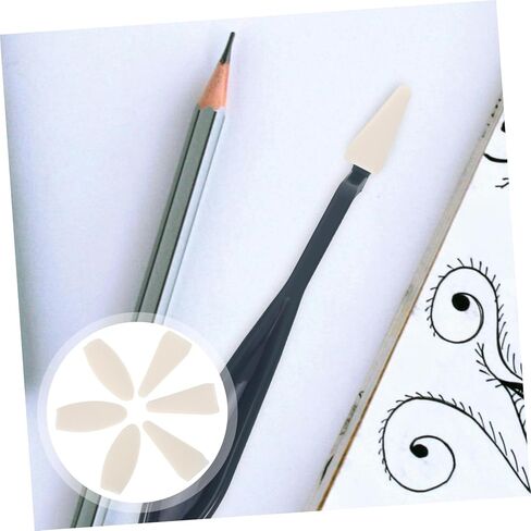 40pcs رسم إسفنجي متينة الرسم الاستبدال رؤوس الرسم والتظليل أداة لطلاب الفن مريحة وفعالة المحو المحو in Kuwait
