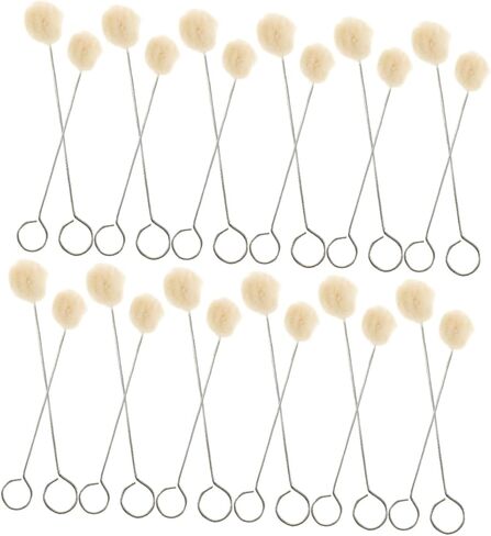Zerodeko 60pcs Wool Dauber Brush مع مقبض معدني شعيرات صوف ناعمة لتلطيخ الصباغة الفعالة أداة مشاريع للحرف اليدوية للأثاث والسيارات الداخلية in Kuwait