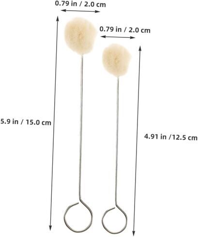 Zerodeko 60pcs Wool Dauber Brush مع مقبض معدني شعيرات صوف ناعمة لتلطيخ الصباغة الفعالة أداة مشاريع للحرف اليدوية للأثاث والسيارات الداخلية in Kuwait