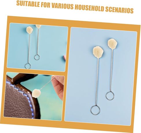 Zerodeko 60pcs Wool Dauber Brush مع مقبض معدني شعيرات صوف ناعمة لتلطيخ الصباغة الفعالة أداة مشاريع للحرف اليدوية للأثاث والسيارات الداخلية in Kuwait