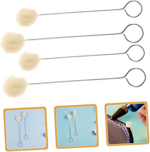 Zerodeko 60pcs Wool Dauber Brush مع مقبض معدني شعيرات صوف ناعمة لتلطيخ الصباغة الفعالة أداة مشاريع للحرف اليدوية للأثاث والسيارات الداخلية in Kuwait