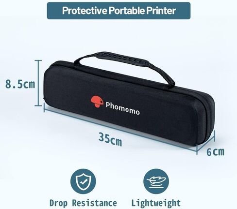 Phomemo M08f Bluetooth Tattoo Stency الطابعة والطابعة السوداء للحالة المحمولة للوشم ، متوافق مع الهاتف الذكي والكمبيوتر الشخصي ، والفضة in Kuwait