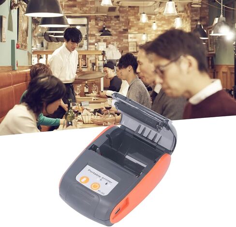 Thermal Receipt Printer, Mini Pocket Bluetooth Printer for iOS Android and 58mm for Quiet Fast Printing Bill Receipt Label Ticket Printing Machine (with Storage in Saudi Arabia