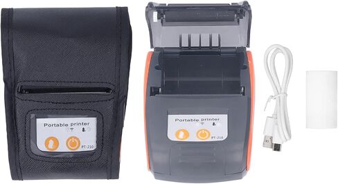 Thermal Receipt Printer, Mini Pocket Bluetooth Printer for iOS Android and 58mm for Quiet Fast Printing Bill Receipt Label Ticket Printing Machine (with Storage in Saudi Arabia