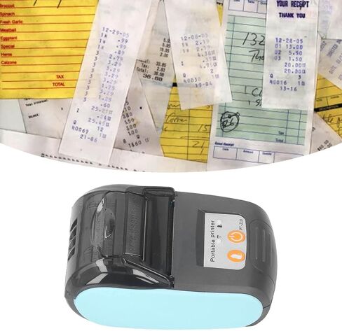 Bluetooth Thermal Receipt Printer, 58mm USB Portable Mobile POS Printer Mini Ticket Bill Printer for Small Business and Home Use Support iOS Android (Without in Saudi Arabia
