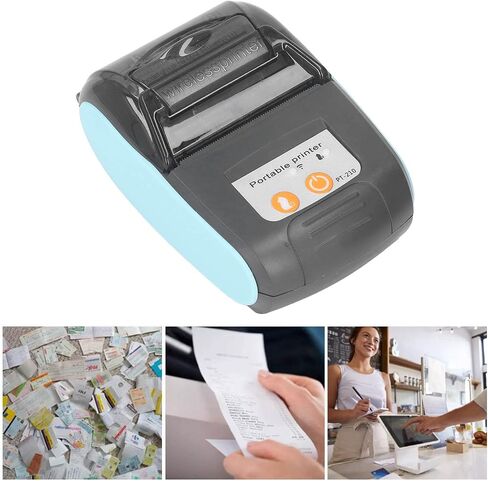 Bluetooth Thermal Receipt Printer, 58mm USB Portable Mobile POS Printer Mini Ticket Bill Printer for Small Business and Home Use Support iOS Android (Without in Saudi Arabia