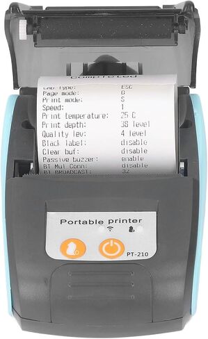 Bluetooth Thermal Receipt Printer, 58mm USB Portable Mobile POS Printer Mini Ticket Bill Printer for Small Business and Home Use Support iOS Android (Without in Saudi Arabia