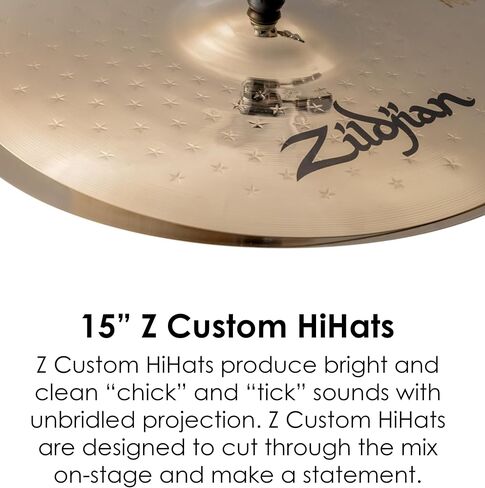 صنج Zildjian Z مخصص ذو قبعة عالية - 15 بوصة in Saudi Arabia