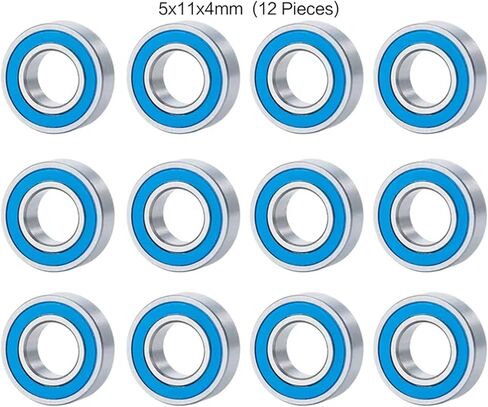 Compatible with Tamiya for Frog for Super for Blackfoot for Stadium for Blitzer RC Car Upgrade Parts 12 Pcs Rubber Sealed Bearing Kit RC Car Accessories in Saudi Arabia
