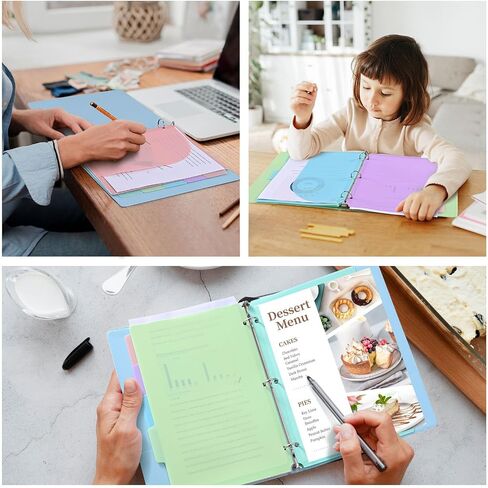 5 Tabs Dividers with Pockets for 3 Ring Binder, 5 Counts Binder Dividers Index for US Letter Size, Binder Dividers with Tabs for School Office Organization(XY026) (1) in Saudi Arabia