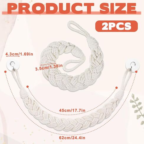 2PCS Hermit Crab Climbing Toys Hermit Crab Accessories Climbing Rope with 4 Hooks Hermit Crabs Habitat Decor for Leopard Gecko Lizards Geckos Snakes Tree Frog in Saudi Arabia