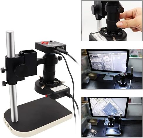 Microscope Slides 38MP HDMI USB Digital Microscope Camera Small حامل حامل 180X C-MOUNT MONSOST in Saudi Arabia
