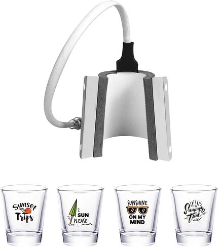 BetterSub Mug Cup Press Heating Transfer Attachment Silica Gel 110V for Heat Press Machine Sublimation Conical 1.5oz Shot Glass(Only fit for BetterSub) in Saudi Arabia