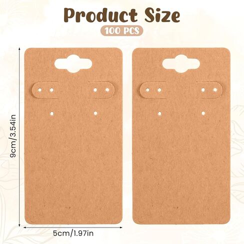 100 PCS Card Card حامل بطاقات عرض قرط مع 6 ثقوب 3.5 "× 2" العلامات الورقية فارغة عبوات DIY أقراط صنع لوازم لبيع الأقراط المعلقة الحرف البيع بالتجزئة in Kuwait
