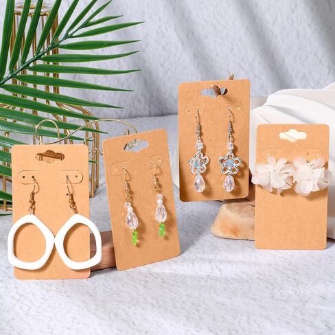 100 PCS Card Card حامل بطاقات عرض قرط مع 6 ثقوب 3.5 "× 2" العلامات الورقية فارغة عبوات DIY أقراط صنع لوازم لبيع الأقراط المعلقة الحرف البيع بالتجزئة in Kuwait