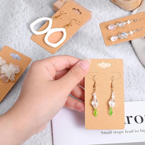 100 PCS Card Card حامل بطاقات عرض قرط مع 6 ثقوب 3.5 "× 2" العلامات الورقية فارغة عبوات DIY أقراط صنع لوازم لبيع الأقراط المعلقة الحرف البيع بالتجزئة in Kuwait