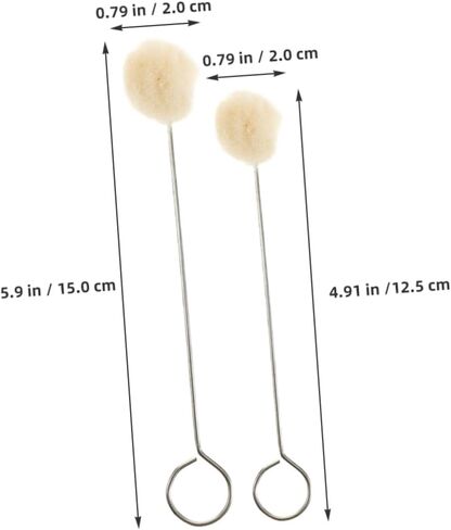 CIIEEEO 60pcs أداة Daubers مع مقبض معدني للتنظيف الدقيق للأثاث والسيارات الداخلية قضيبًا ناعمًا لصياغة مشاريع الصباغة والأعمال الجلدية in Kuwait