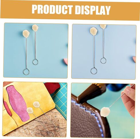 CIIEEEO 60pcs أداة Daubers مع مقبض معدني للتنظيف الدقيق للأثاث والسيارات الداخلية قضيبًا ناعمًا لصياغة مشاريع الصباغة والأعمال الجلدية in Kuwait