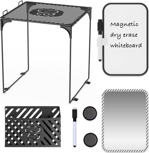 Cute Locker Accessories with Locker Shelf, Magnetic Mirror, Magnetic Pen Holder, Magnetic Small Whiteboard, Back to School Essentials Locker Decorations, 7 Piece Locker Organizer, Pink in Saudi Arabia