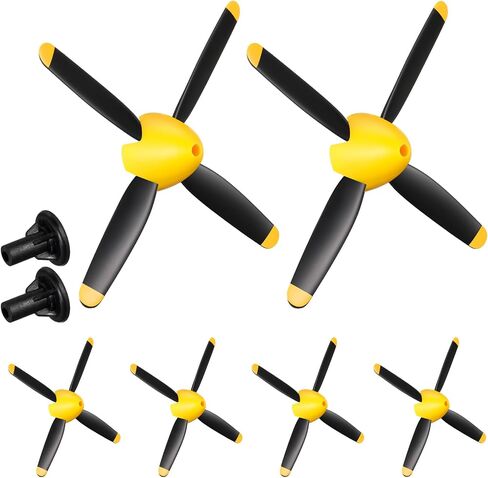 6 Sets Spare Rc Plane Propellers Compatible with 500mm P51 Rc Plane 4 Channel Remote Control Airplane P51 with Propeller Savers Adapter, Yellow Nose in Saudi Arabia