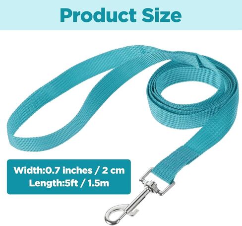 12-Pack Nylon Dog Training Leash Set, 5 ft Leashes in 12 Colors for Puppy Training, Play, Camping, and Backyard Use (Colorful) in Kuwait