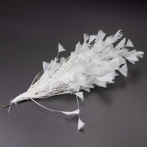 Handmade Natural Turkey Feather Flower Mount Bouquet Faux Flowers Millinery Goose Feathers for Hat Making Fascinators Decoration 1 Piece (Orange) in Kuwait