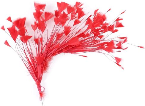 Handmade Natural Turkey Feather Flower Mount Bouquet Faux Flowers Millinery Goose Feathers for Hat Making Fascinators Decoration 1 Piece (Orange) in Kuwait