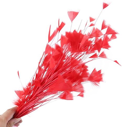 Handmade Natural Turkey Feather Flower Mount Bouquet Faux Flowers Millinery Goose Feathers for Hat Making Fascinators Decoration 1 Piece (Orange) in Kuwait