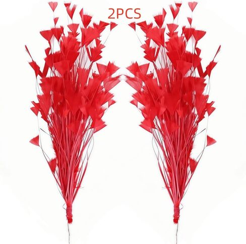 Burgundy Turkey Feathers,Crafts Home Decor Feathers Bouquet,2pcs Bulk Long 10-12inch of Handicrafts Decoration Flowers Accessories for Home Table Wedding Decor Rustic Farmhouse Party Decor(Burgundy) in Kuwait