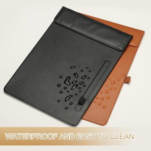 Patikil A4 Size Size Pu Leather Claefboard ، 9.5 "x13.5" أعمال مغناطيسية للأعمال مع مجلد المكاتب منظم حامل القلم 2 ، الأزرق in Kuwait
