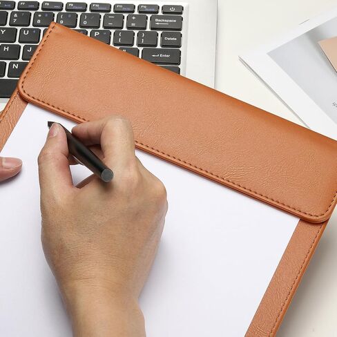 Patikil A4 Size Size Pu Leather Claefboard ، 9.5 "x13.5" أعمال مغناطيسية للأعمال مع مجلد المكاتب منظم حامل القلم 2 ، الأزرق in Kuwait