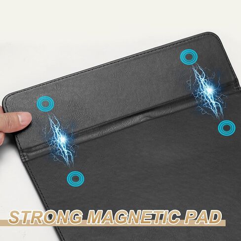 Patikil A4 Size Size Pu Leather Claefboard ، 9.5 "x13.5" أعمال مغناطيسية للأعمال مع مجلد المكاتب منظم حامل القلم 2 ، الأزرق in Kuwait