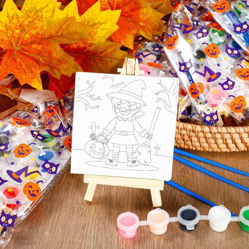 60 Pcs 12 Set Pre Drawn Canvas Kit for Painting Craft Sip and Paint Kit for Adults Pre Printed Canvas Painting Favor for Virtual DIY Birthday Gifts Adult's Date Party in Saudi Arabia