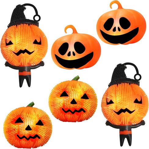 6 PCS Halloween Light-Up Toys-LED وميض ألعاب حسية شائكة للأطفال المصابين بالتوحد ولعب الإجهاد الممتع لجميع الأعمار بما في ذلك Ghost & Pumpkin Toys in Kuwait