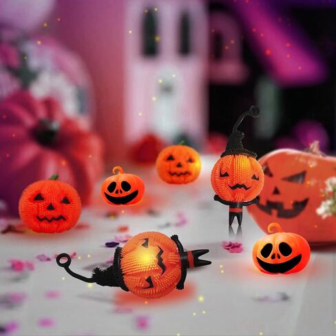 6 PCS Halloween Light-Up Toys-LED وميض ألعاب حسية شائكة للأطفال المصابين بالتوحد ولعب الإجهاد الممتع لجميع الأعمار بما في ذلك Ghost & Pumpkin Toys in Kuwait