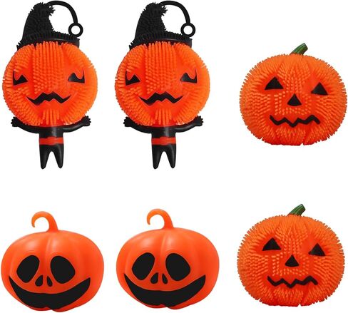 6 PCS Halloween Light-Up Toys-LED وميض ألعاب حسية شائكة للأطفال المصابين بالتوحد ولعب الإجهاد الممتع لجميع الأعمار بما في ذلك Ghost & Pumpkin Toys in Kuwait
